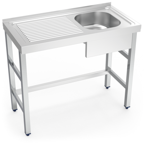 FREGADERO PROF.1000X500X850 ESC.IZQ.