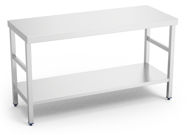 MESA INOX CENTRAL 1000 X 600 X 850 1 ESTANTE