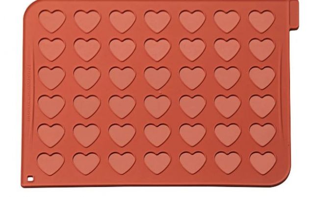 TAPETE SILICONA MACARON 30 X 40 CORAZON