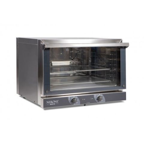 HORNO CONVECCIÓN 3 BANDEJAS DE 600 X 400 MM
POTENCIA 3,35 KW. DIMENSIONES INTERIORES  650X460X350MM
DIMENSIONES EXTERIORES 775X700X560MM.
