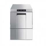 Lavaplatos industrial. SMEG electronico
UD503D Altura util de vajilla 365 mm.
Dimensiones de cesta 500 x 500 mm.
Cuba autolimpiable en acero inox.
Dosificador de abrillantador y detergente

3 programas de lavado 90
